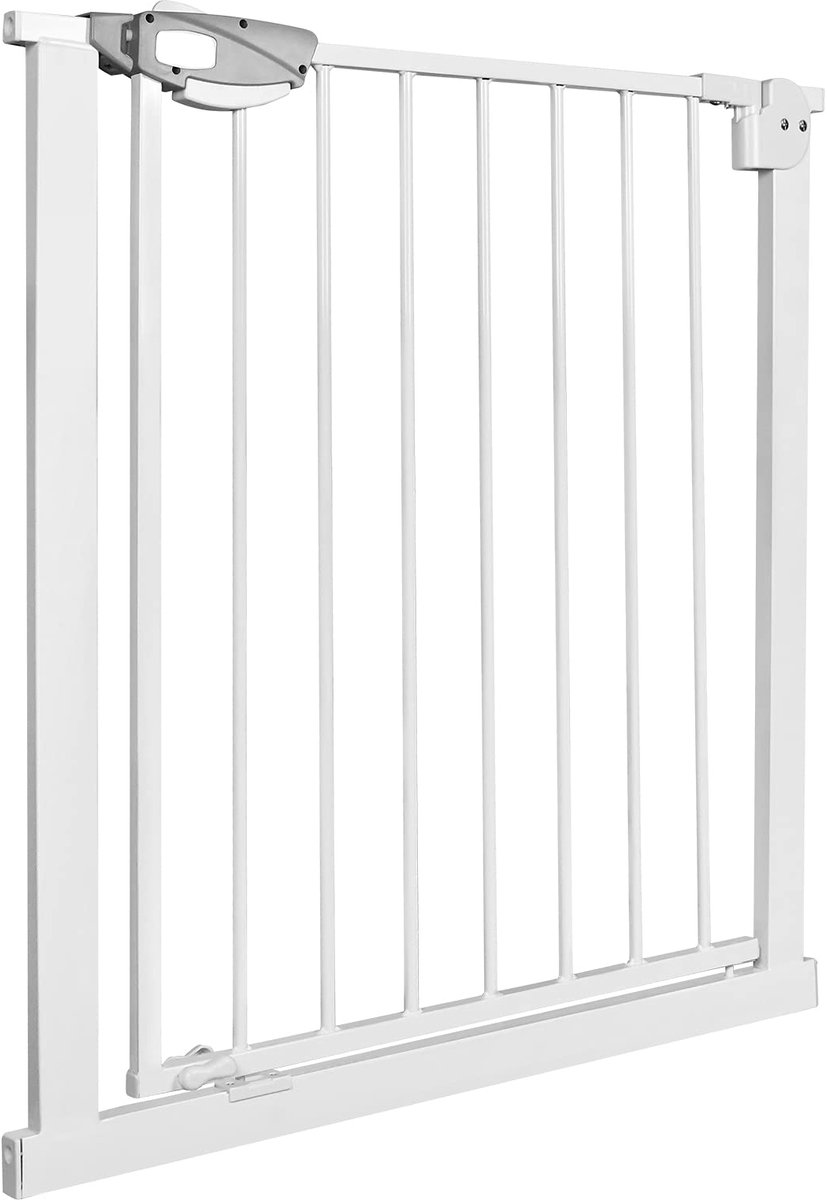 ACXIN Deurbeschermingsrooster - Traphek Voor Kinderen - Auto-Close - Metaal - 75-85 cm - Wit