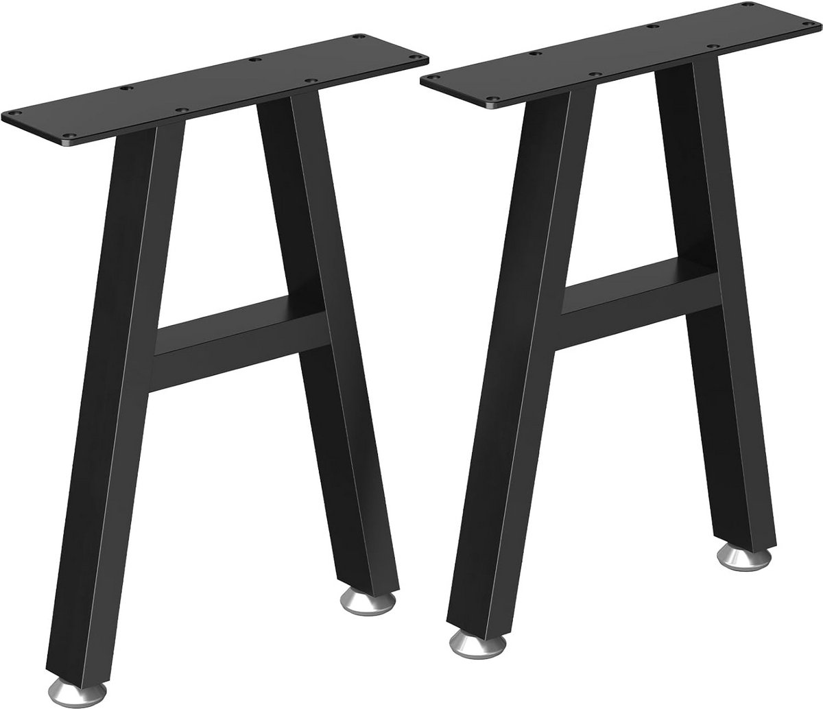 Set van 2 Zwarte T-vorm Tafelpoten voor DIY Tafels en Meubels