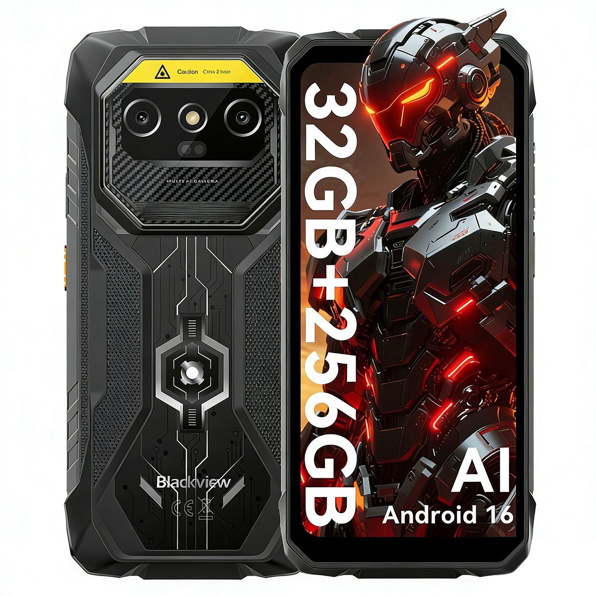 Blackview ROCK 1 Pro - Robuuste Smartphone met 2D Scanner - 4G - 32GB RAM - 256GB ROM - 6.56 inch - 15000mAh Robuuste Telefoon - Android 16 - Nachtzicht - NFC - GPS - Zwart