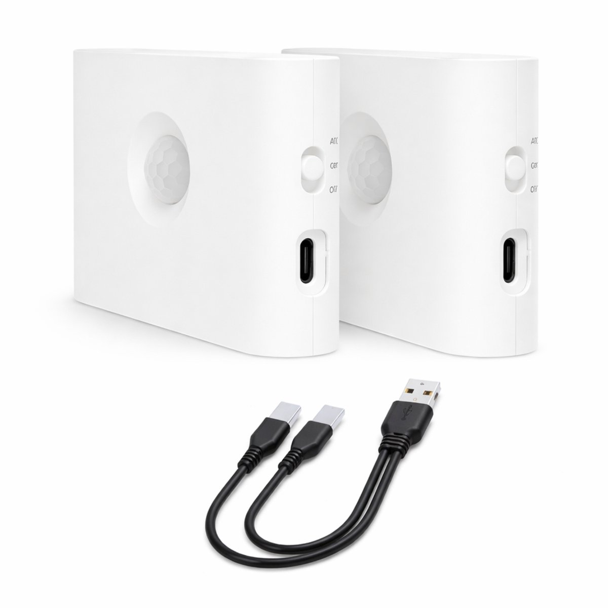 Oneproduct Wandlamp Binnen - Set van 2 - Oplaadbaar - USB-C - Bewegingssensor