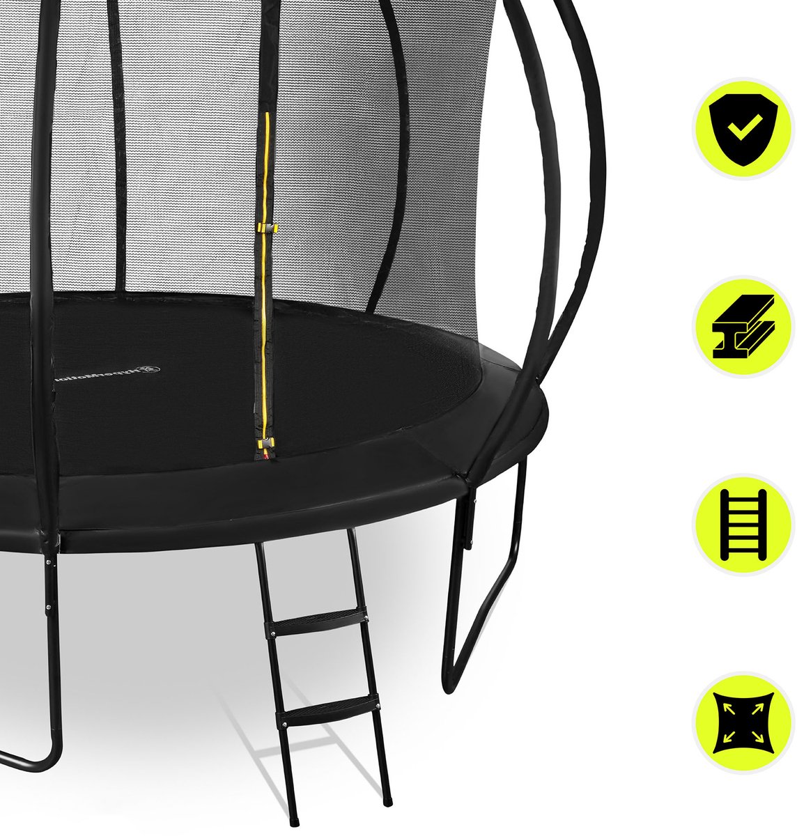 HyperMotion Kindertuintrampoline 3+, trampoline met ladder en binnennet voor huis en tuin, kinderspeelplaats, kindertrampoline, dubbele poten, 487 cm, 16 ft — afbeelding 15