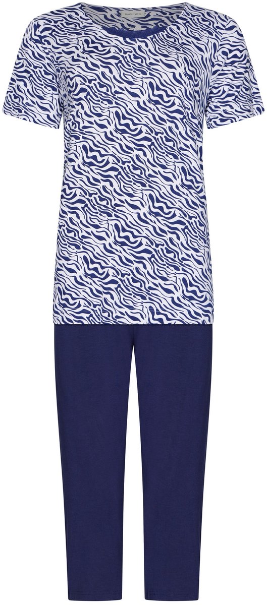 Pastunette Pyjama - Midnight Animal - Bamboe - Blauw/Wit