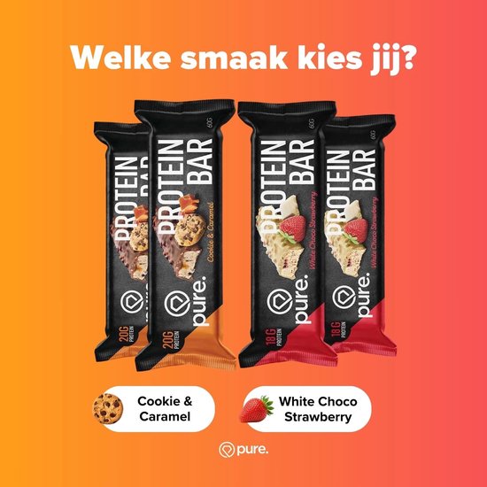Pure. Protein Bar Crunchy - Cookie Caramel - 12 eiwitrepen - 20g protein van Pure — afbeelding 5