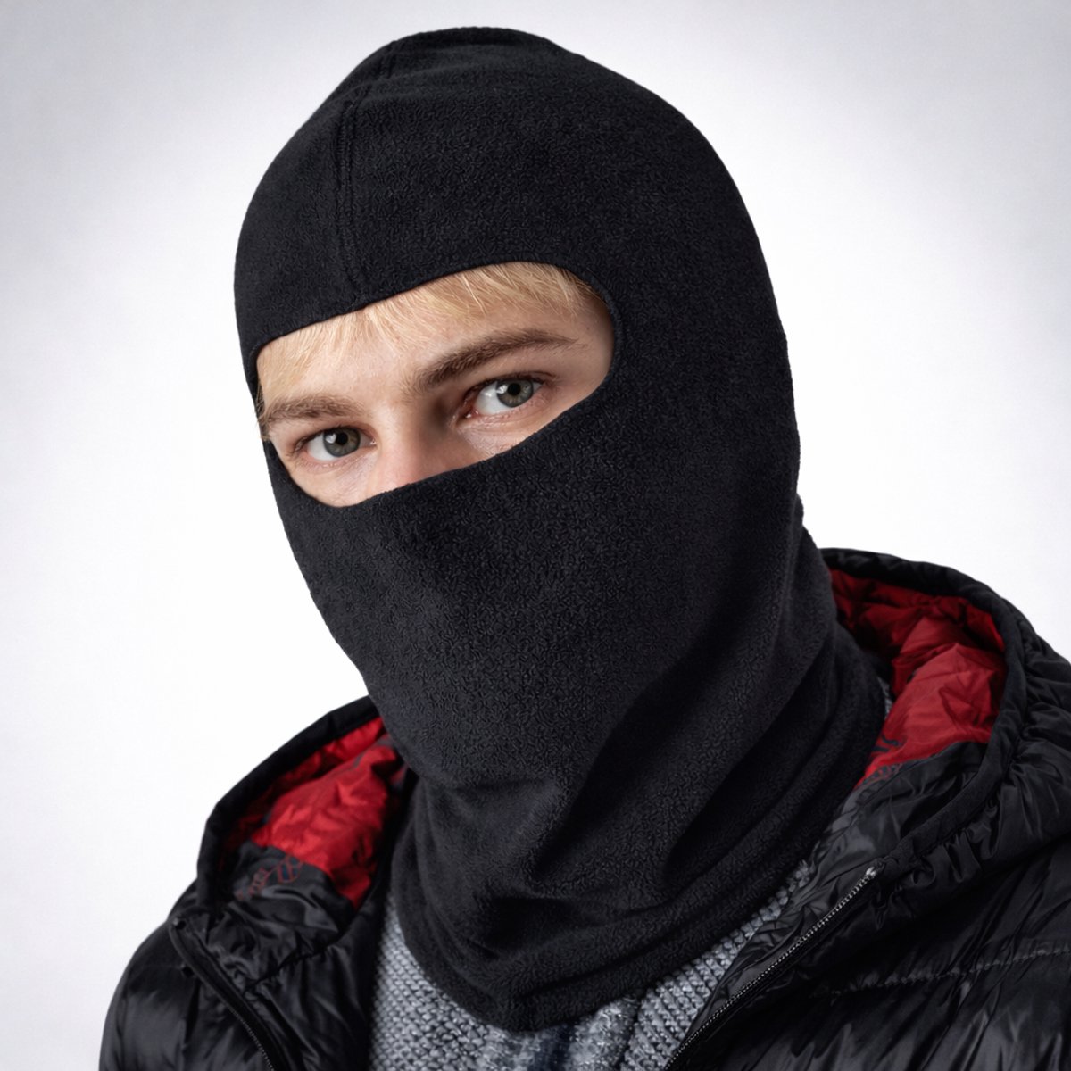 Fleece Bivakmuts – Thermische Balaclava voor Motor en Wintersport Zwart