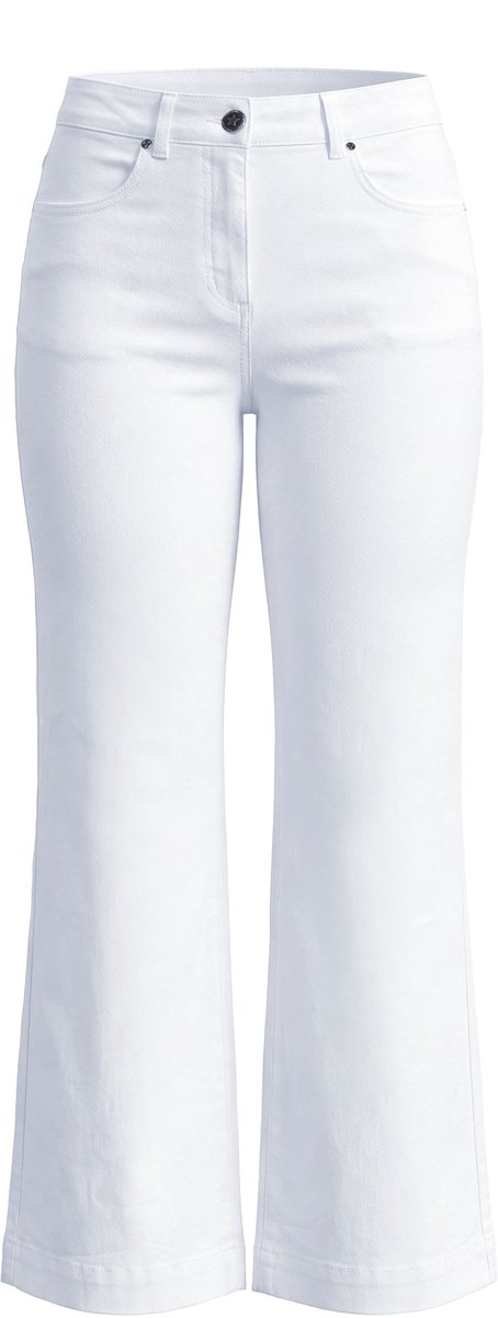 Angel of Style - Dames - Jeans Nora wijd en recht stretchcomfort 4-pocket - Sneeuwwit - Maat 48