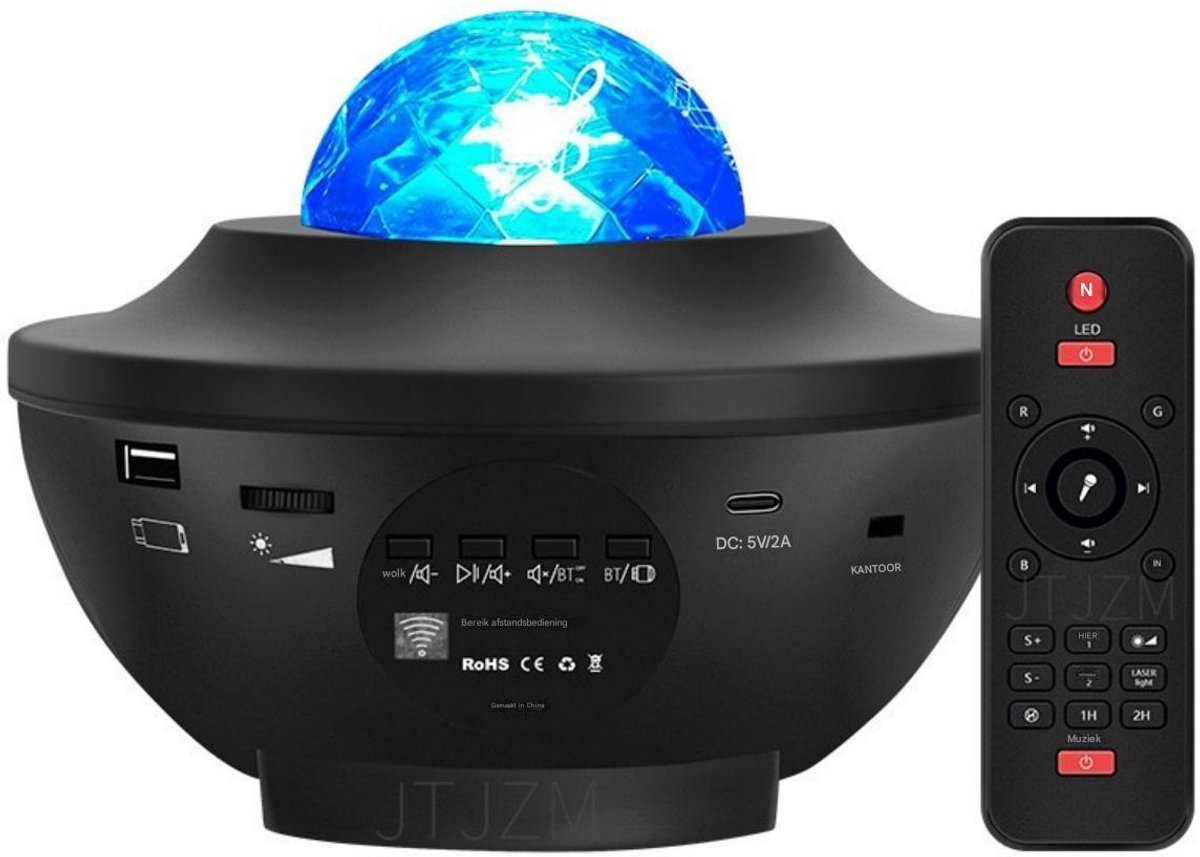 GELLDG Galaxy Projector- Sterren projector - Sterrenheme- Verlichting- Plafond Projector-Sterrenhemel Projector - Feestverlichting- Sterrenlamp - Sfeerlicht - Sterrenhemel Lamp-zwart