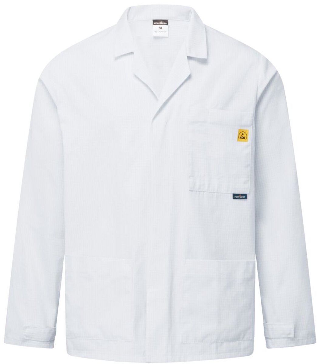 Portwest Anti-statisch ESD labjas AS18 - Wit - XS