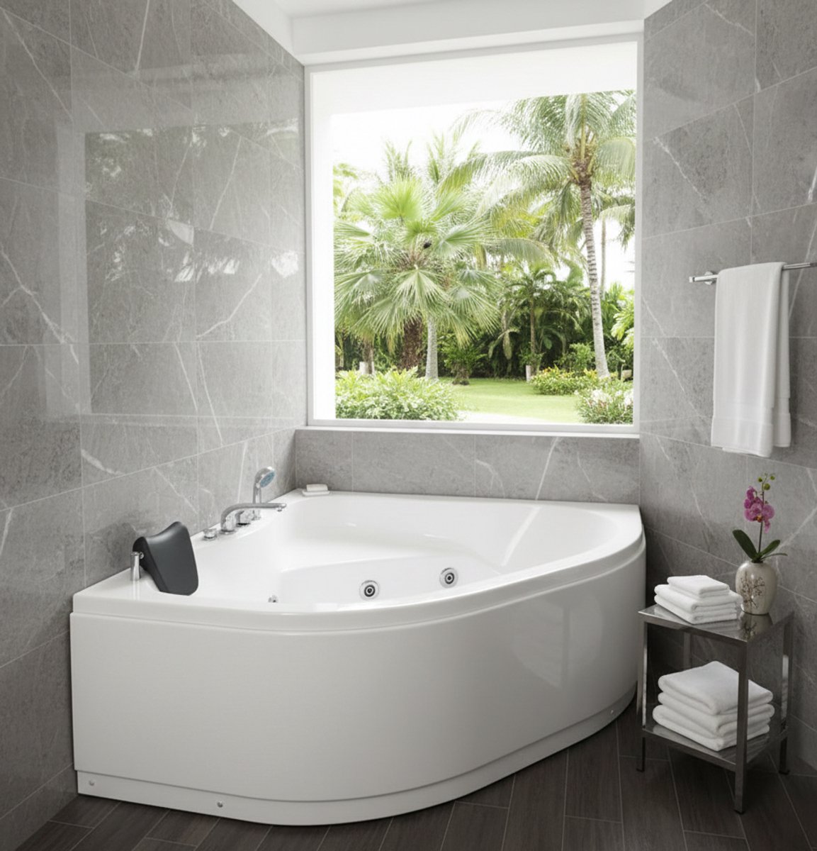 Luxe Opblaasbare Jacuzzi Spa met Verwarming en Massage – 196x196x71 cm – 120 Luchtjets – Automatisch Verwarmingssysteem – Veilig & Onderhoudsvriendelijk,MedaHomeStore