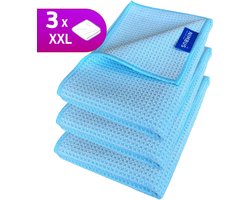 NIMBUS XXL Magic Droogdoek Medium - 3x - Voordeelverpakking - Droogdoek Badkamer / Auto / Ramen - 60x40cm - Microvezeldoek