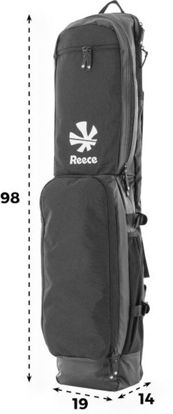 Sac de crosse noir Reece avec logo blanc, dimensions 98x19x14.