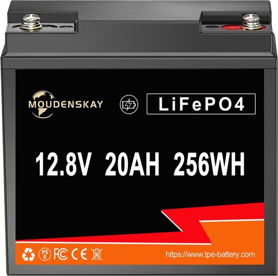 12V 20Ah LiFePO4 Accu met Lange Levensduur en BMS | Ideaal voor Zonne-energie en Noodstroom