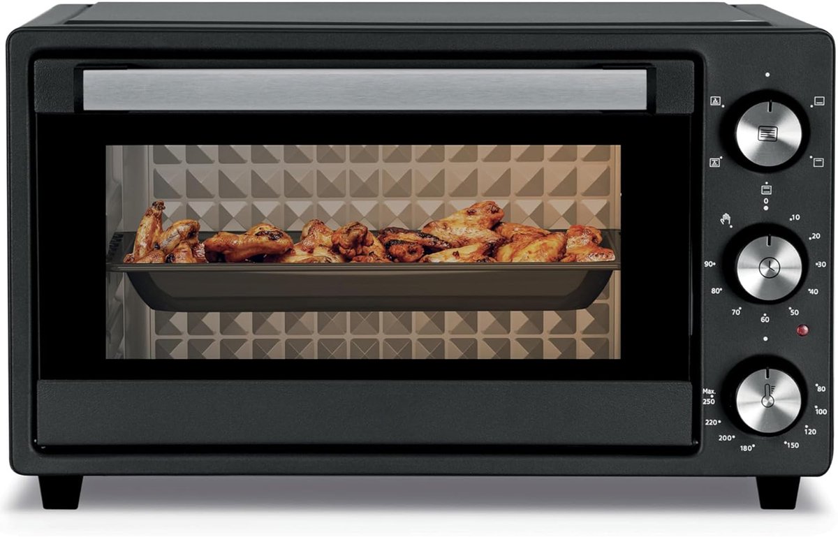 NBAP® Mini Oven Vrijstaand - Elektrische Oven - 20L - 1500W - Zwart