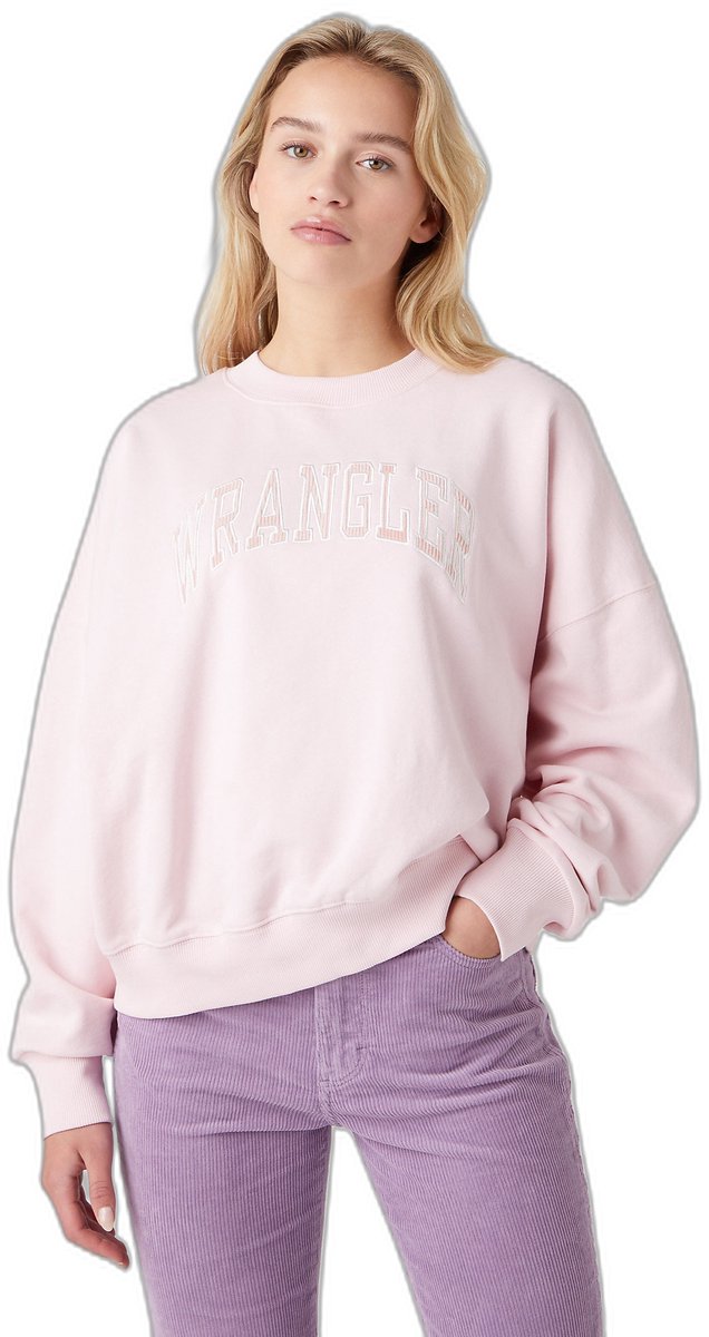 Dames sweatshirt Wrangler Relaxed Krijtroze