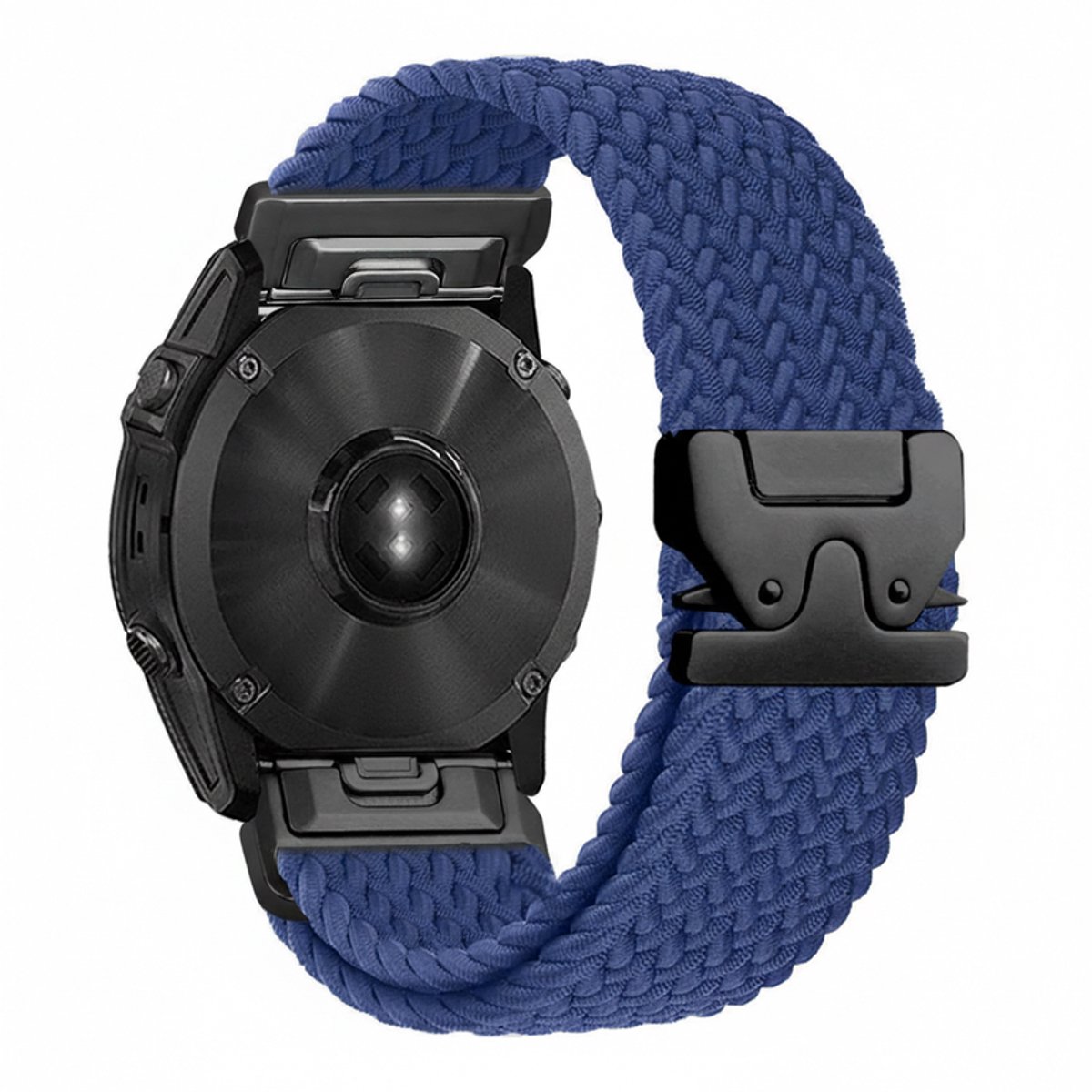 Nylon bandje - geschikt voor Garmin Fenix 3 / 5X (Plus) / 6X (Pro) / 7X (Pro) / 8 (51 mm) / Tactix (7) / Descent Mk 51 mm / Instinct 2x / 3 - 50mm / D2 / Epix Pro 2 (51 mm) - blauw