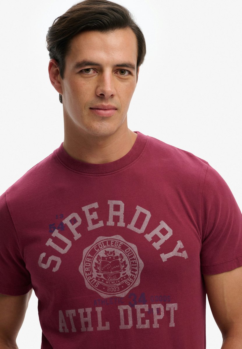 Superdry Vintage Prep Relaxed T-shirt Heren T-shirts Rood