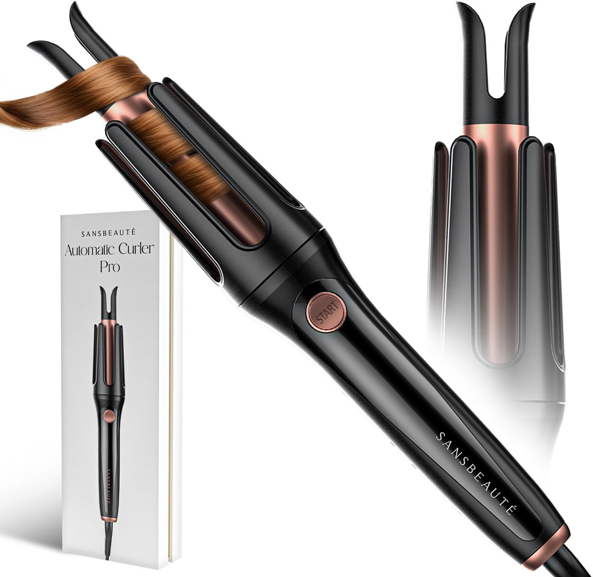 RD Commerce Automatische Krultang Keramisch met Roterende Borstel - RD Commerce - €59,99