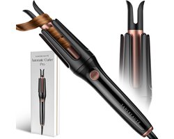 Sansbeauté Automatische Krultang - Keramische Haarkruller - Haarkrultang - Hair Curler - Haarstyler - Wavy Hair - Curling Iron - Krulborstel Roterend - Golvenkrultang - Wave Krultang