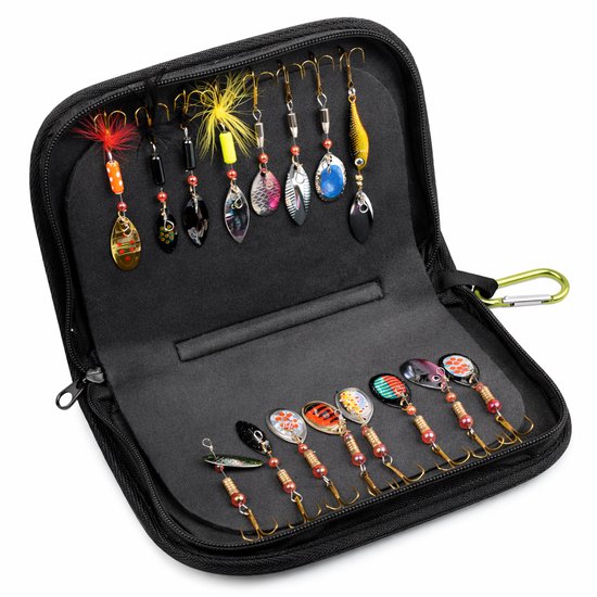 S&D | Set de Spinner 16 pièces – Leurres de Luxe – Pour brochets, perches, truites et carnassiers