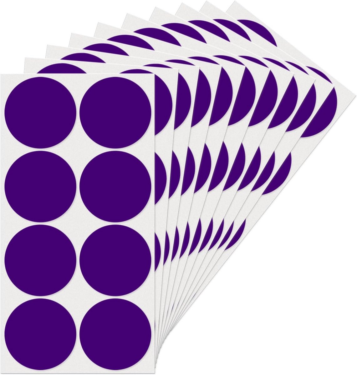 Ronde Zelfklevende Stippenstickers 50mm - Kleurcodering Etiketten (80 Stuks)