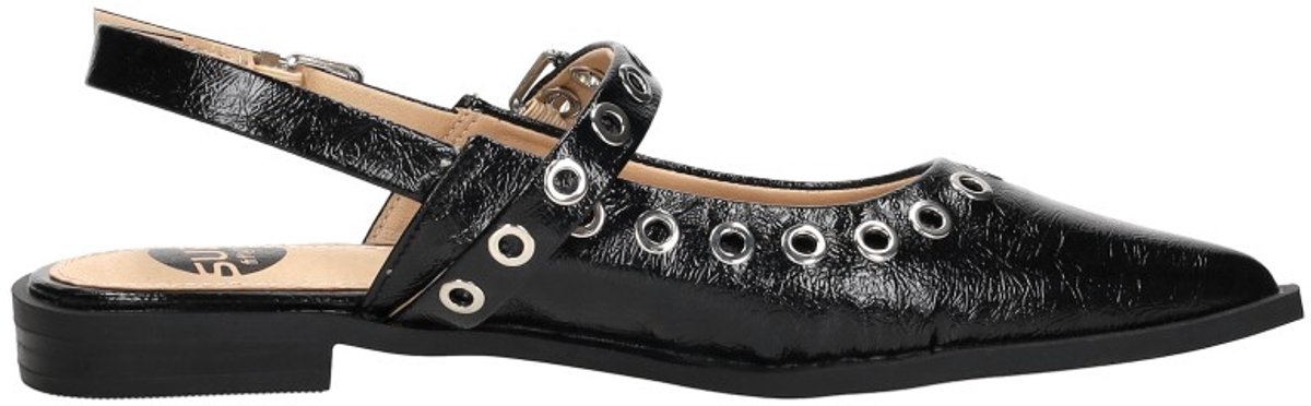 SUB55 Slingback Slingbacks - zwartlak - Maat 41