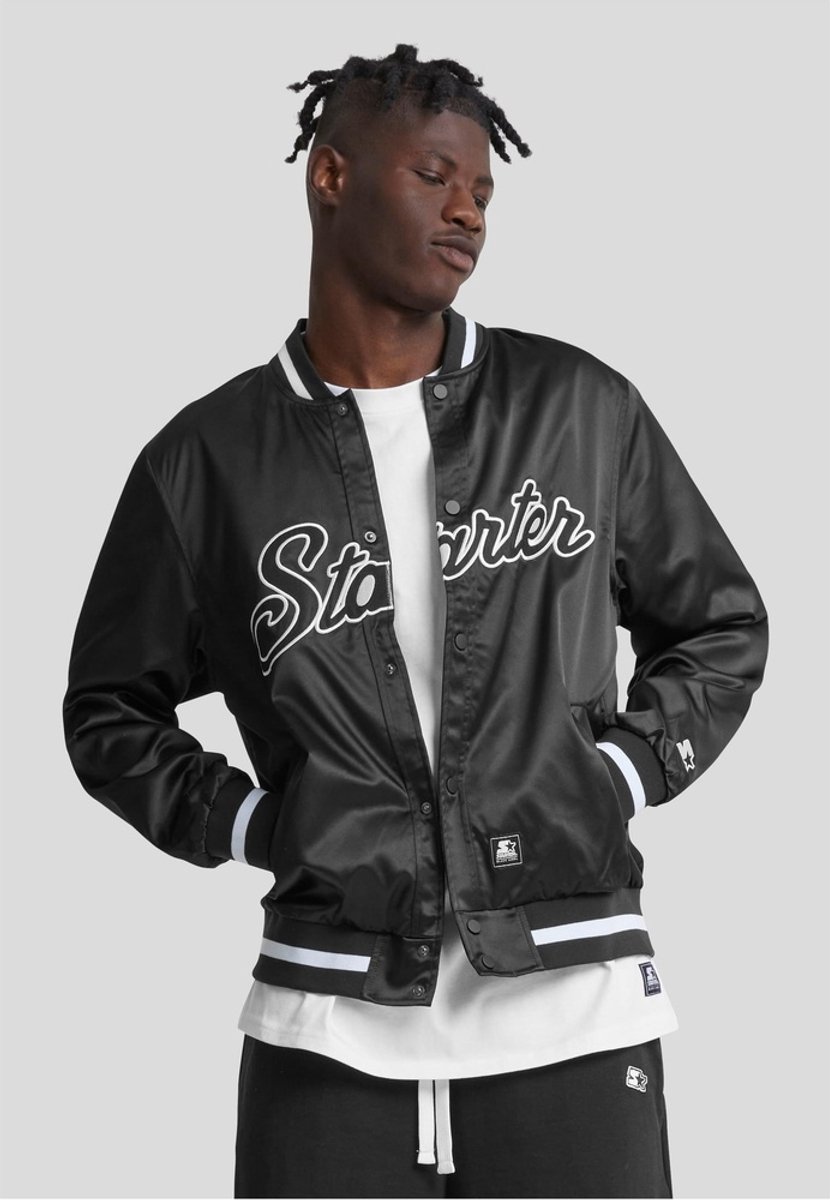 Starter Black Label - Satin Varsity jacket - XL - Zwart