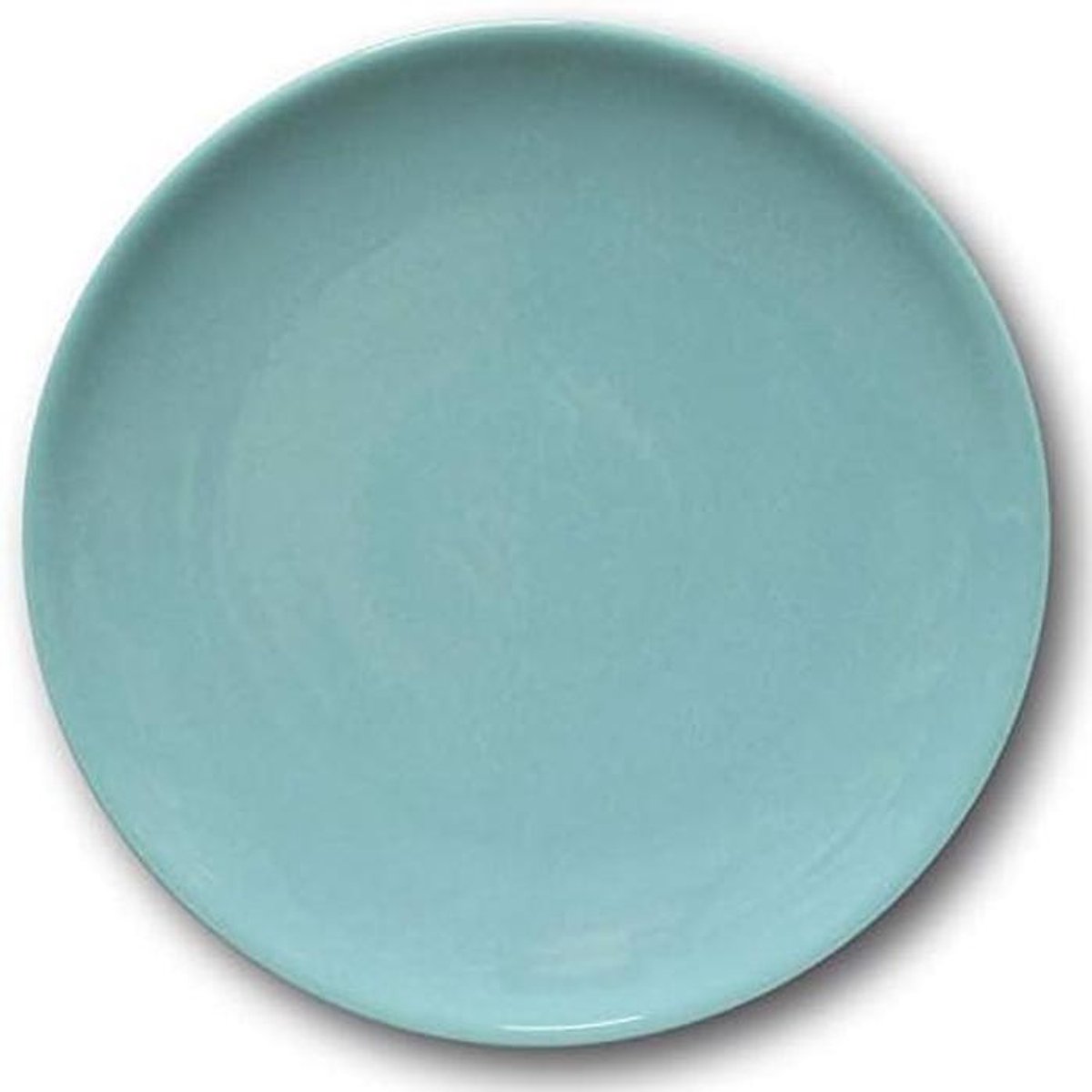 Rond plat bord van porselein 26 cm blauw