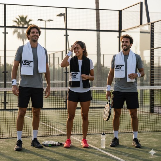 UST Sporthanddoek Tennis & Padel Set – Wit | Polszweetband + Racket Grip & Bidon