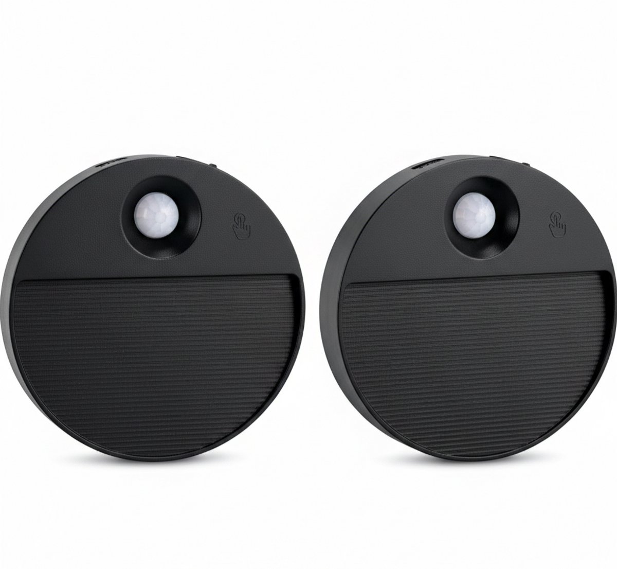 LUIS - Oplaadbaar wandlamp op accu draadloos - USB C - met bewegingssensor - CCT Aanpasbare licht kleuren - trapverlichting - Zwart - GESCHIKT VOOR BINNEN - set van 2 stuks