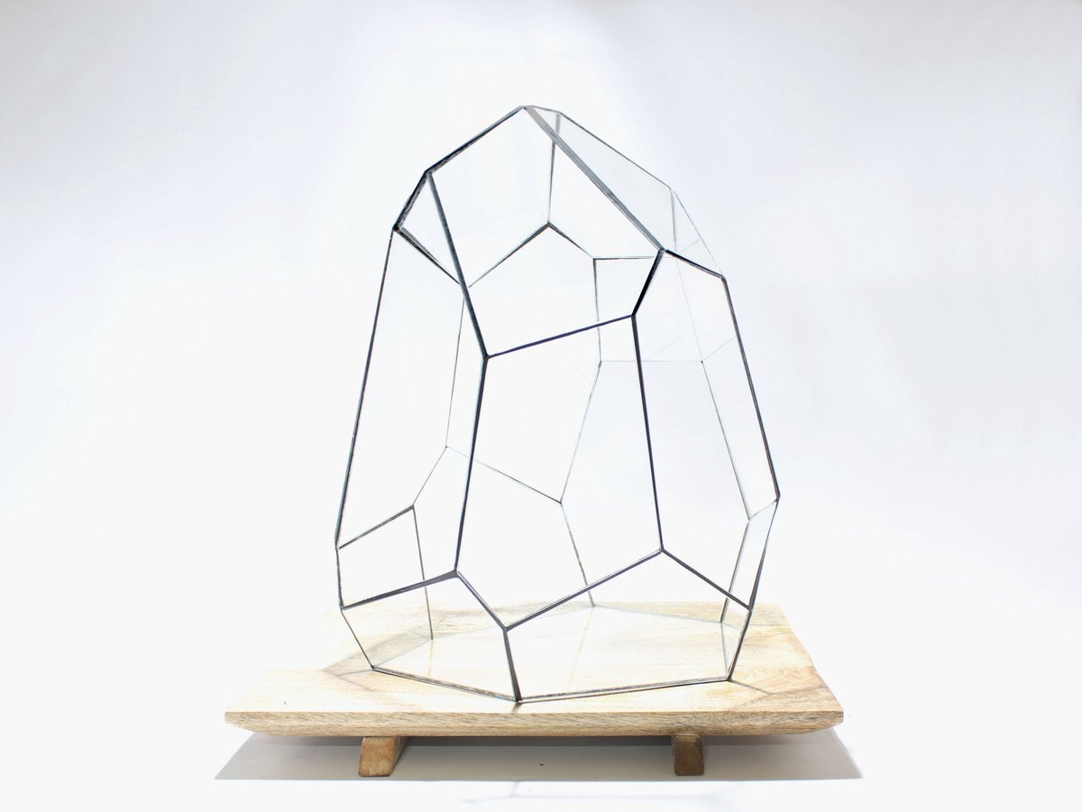 Geometrisch Terrarium - Stellar - Vivarium - 27x27x36 cm - Waterdicht - Glas