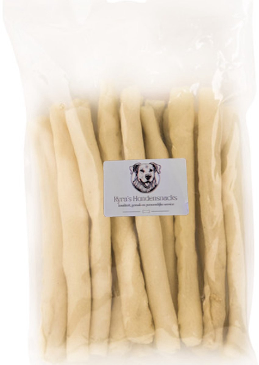 Kyra's Hondensnacks Witte Kauwrol Klein (15st) - ±16cm - Hondensnacks - Hondenbot - Kauwsnacks hond