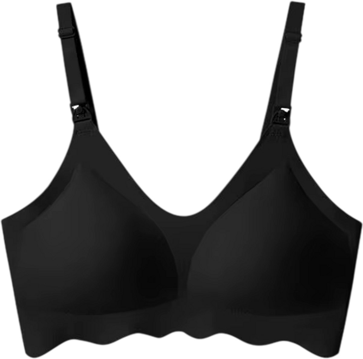 rimmo Draadloze Borstvoeding Bh voor Vrouwen – Comfortabel, Ademend, Ultra Dun, Afneembaar, Moederschap, Zwangerschap - Zwart