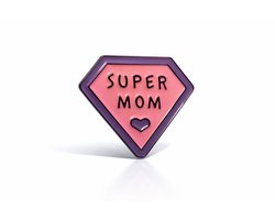 Super Mom Speldje - Voor de Beste Mama - Emaille Pin - Liefdevol Moederdag Cadeau - Metalen Speld