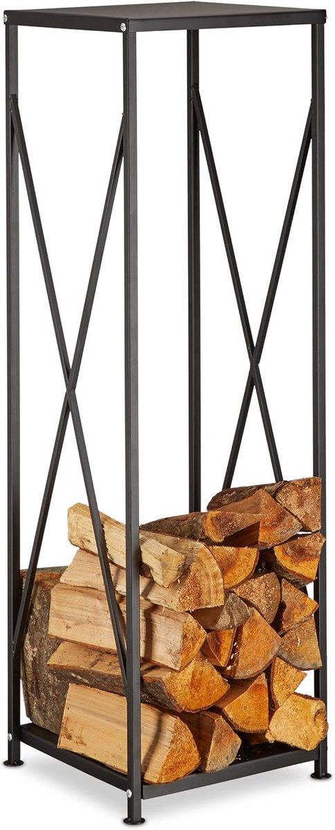 Imperatoris - Haardhout Rek - Haardhout Opslag - Haardhoutrek - Modern Ontwerp -Haardhout Rek - Rek voor Het Opbergen van hout - 111 x 34 x 34 cm