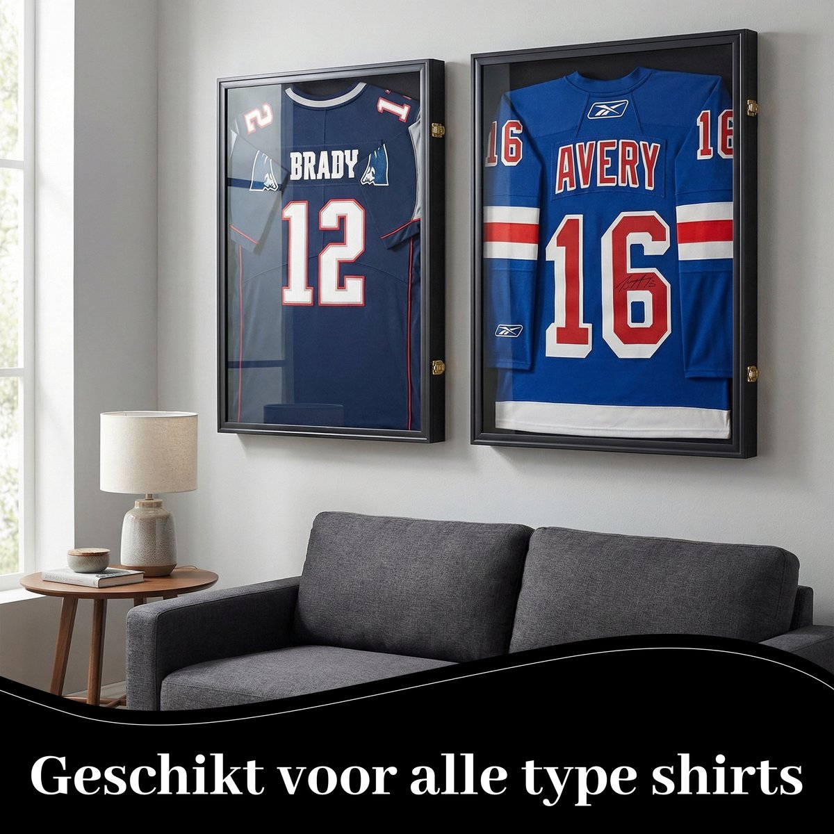 Bayt Wissellijst- Fotolijst - Inlijsten Voetbalshirt - Diepe lijst - 60x80cm - 3D Box Frame - Zwart — cadeau in Wonen & Interieur - foto 2
