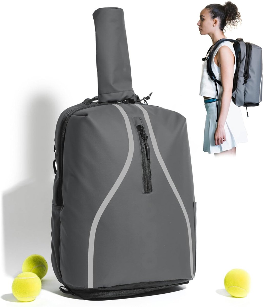 VIN® Tennistas Dames – Tenniszak - Tennistas kind – Tennis Rugzak 32 Liter Inhoud – Tennisrugzak Met Apart Schoenvak - Tennis Rugtas Met Racketbescherming – Unisex – Voor Dames En Heren – Sporttas