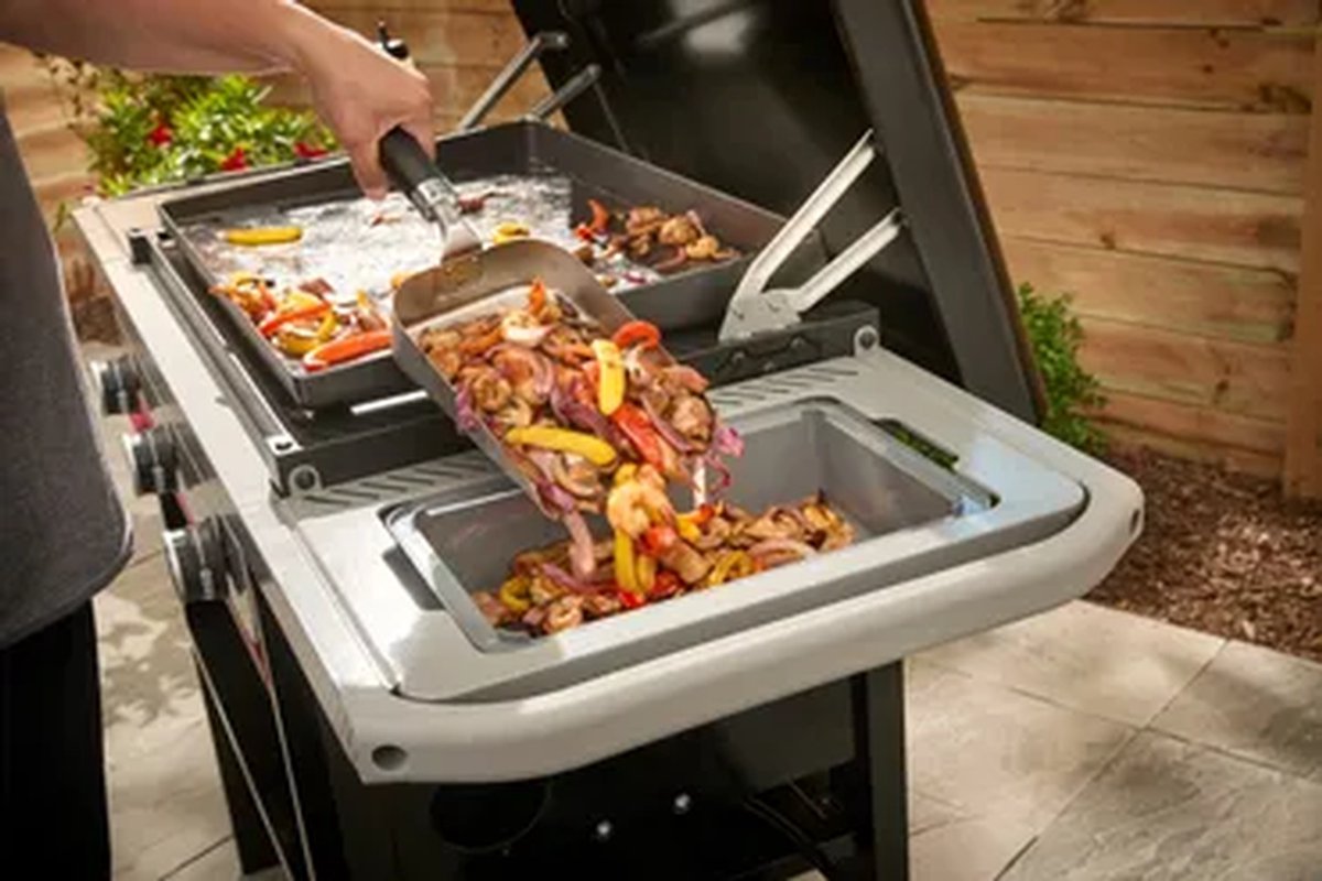 Weber Slate Plancha - Plaque 71 cm - Barbecue à gaz - 3 brûleurs