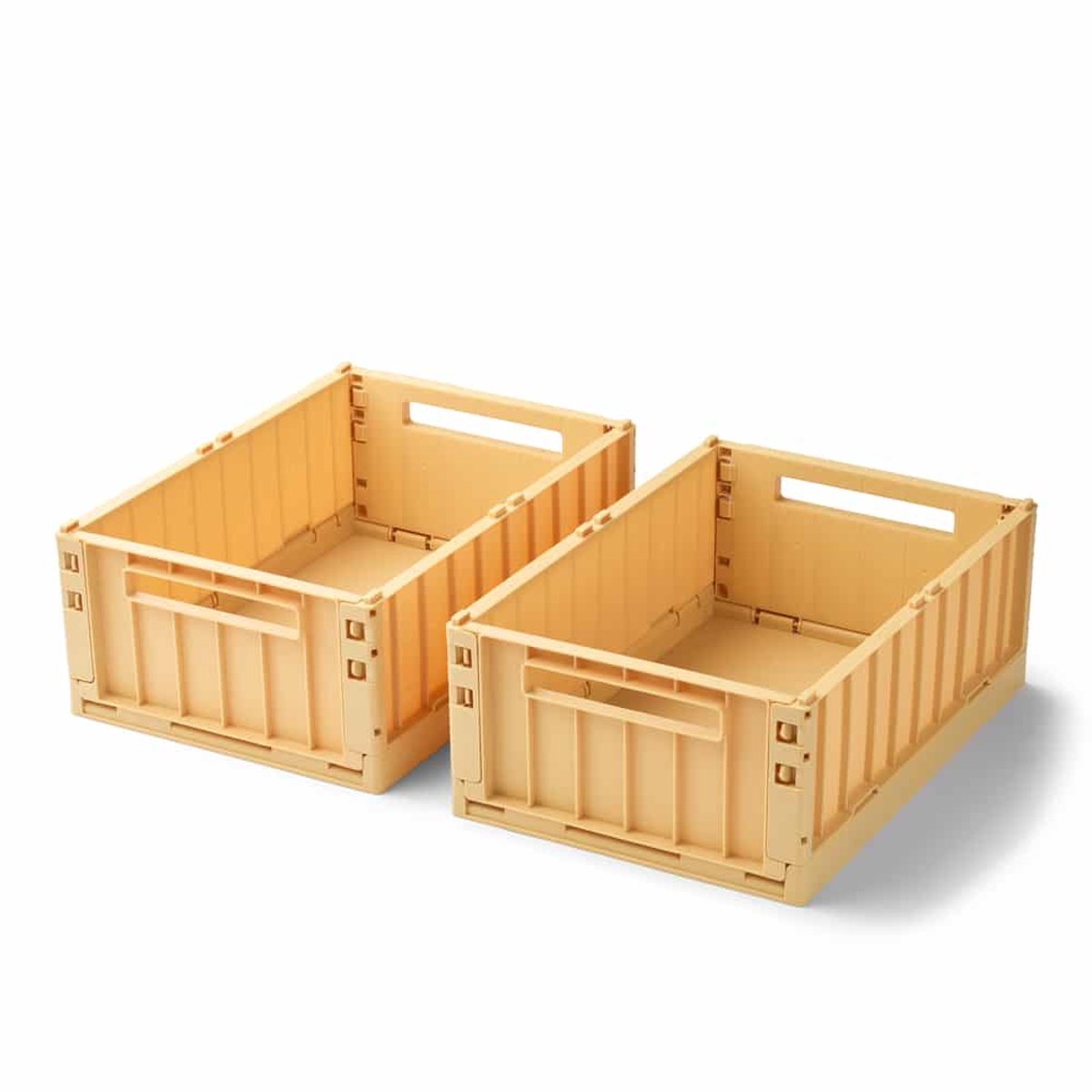 Liewood Opvouwbaar Kratje Weston Medium Lemon Yellow (set van 2)