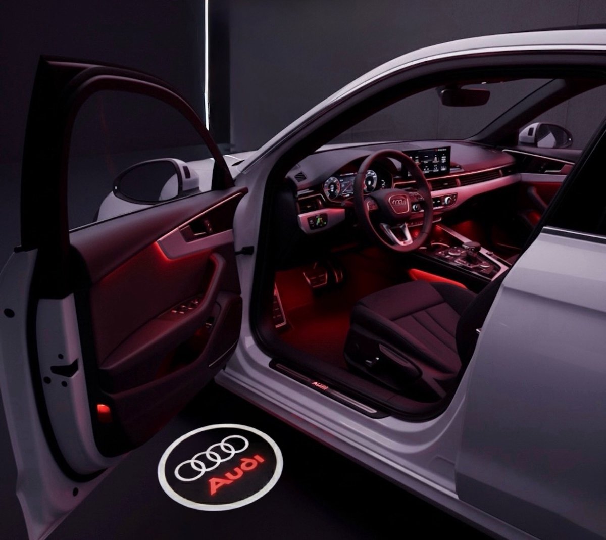 RD Customz® Instapverlichting Geschikt voor Audi – LED Deurprojector – Set van 2 – Plug & Play