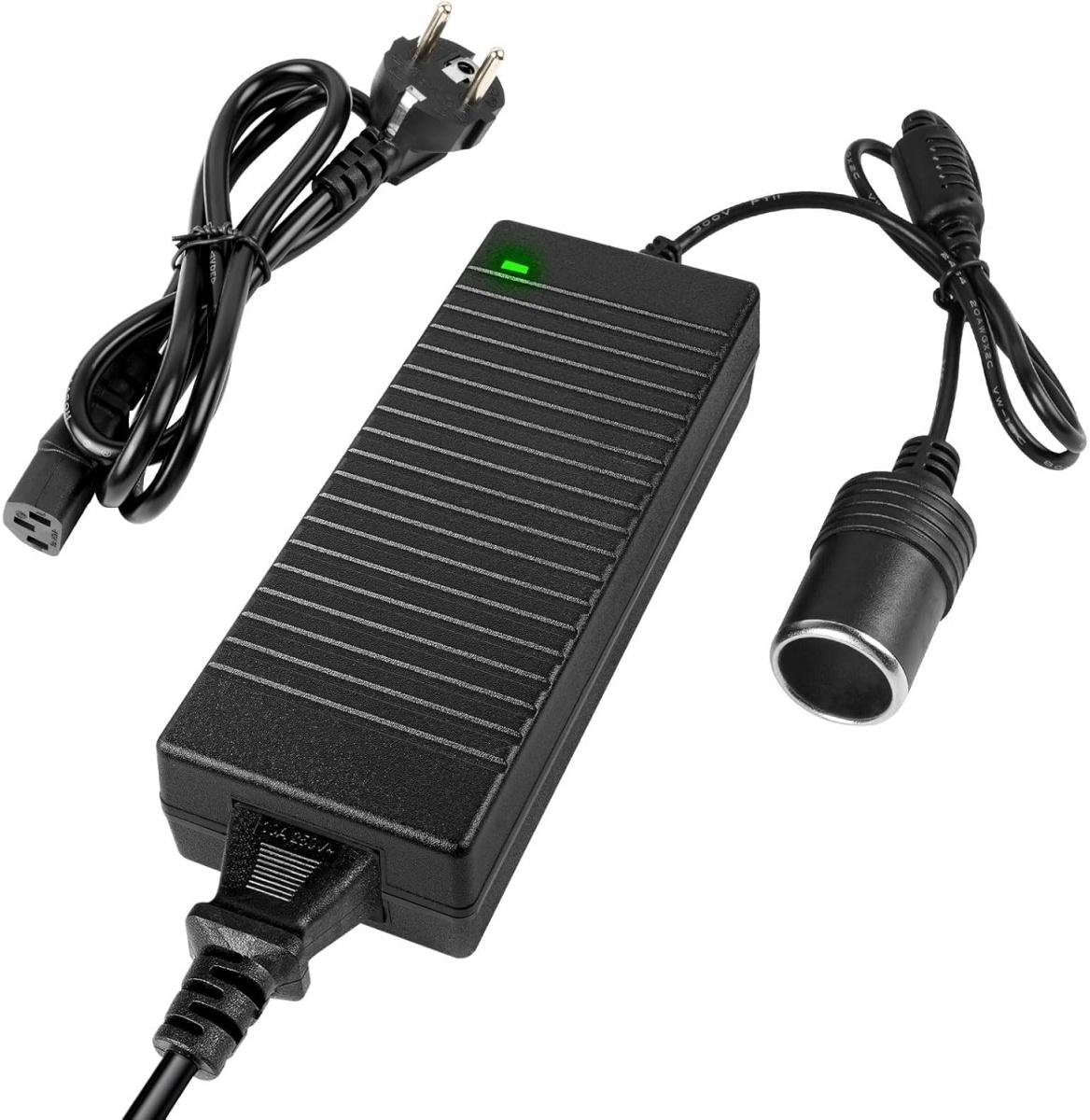 GELLDG Stroomomvormer - AC naar DC-adapter - 10A 120W - 220V naar 12V transformator - Sigarettenaanstekeradapter - Geschikt voor sigarettenaanstekers en koelkasten