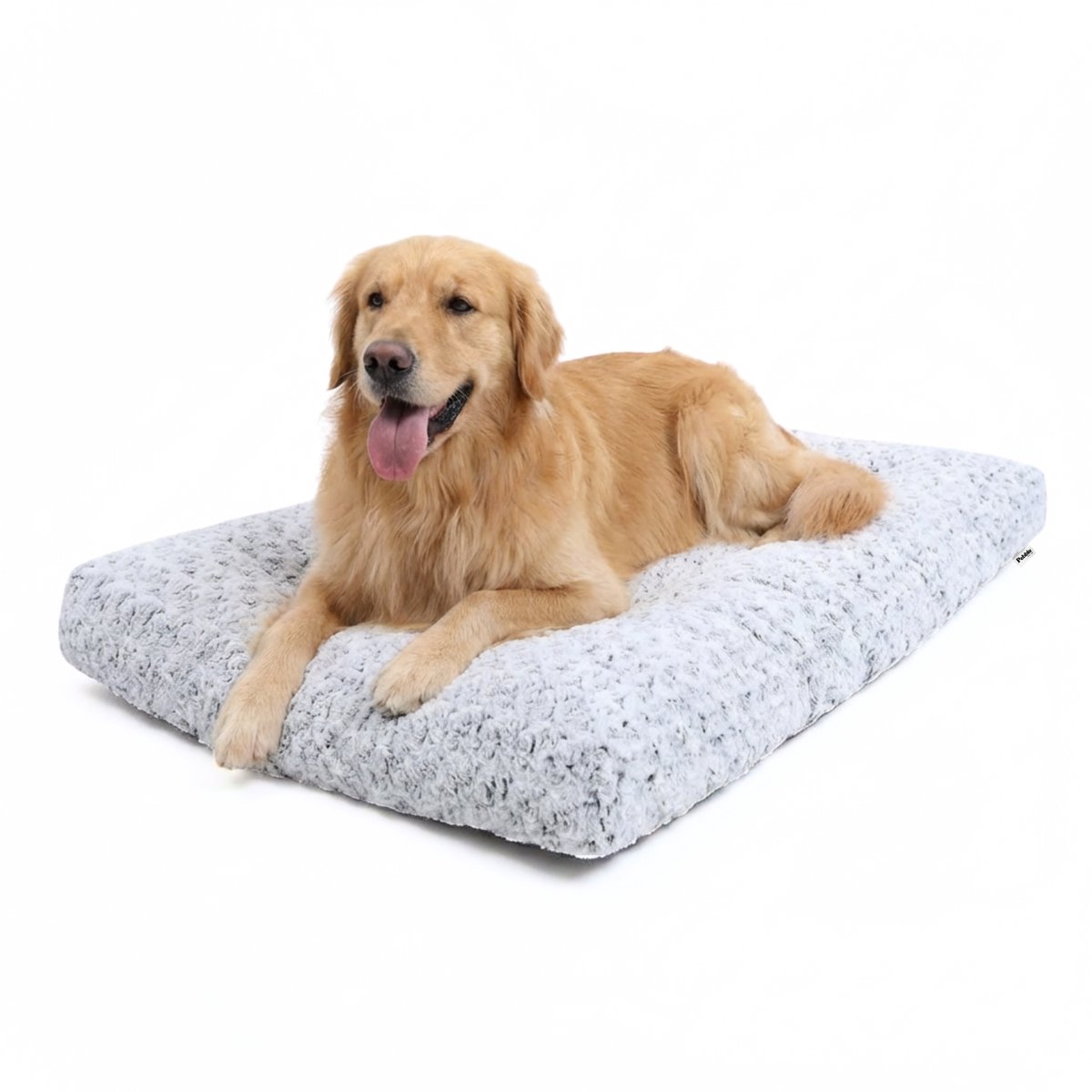 Pebble hondenkussen - 90x60 cm - Benchkussen en hondenmat - M - Grijs - Zachte Pluche - Dierenbed - Hondenbed - Hondenmand - Hondenmat - Middelgrote honden