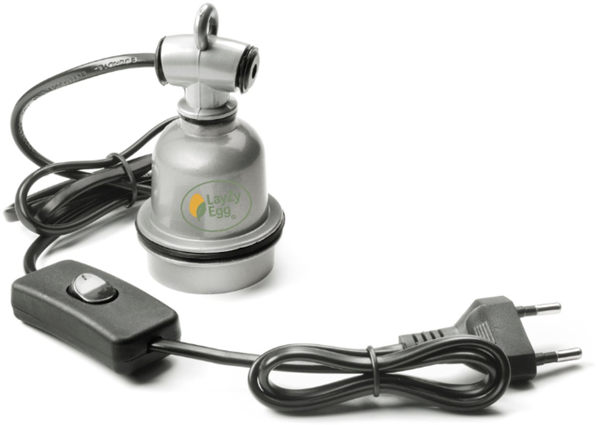 LayZyEgg® Lampenhouder E27 – Keramische Fitting – Excl. lamp - Hittebestendig & Veilig – Geschikt voor Keramische Warmtelampen, Kuikens, Reptielen, Pups & Schildpadden