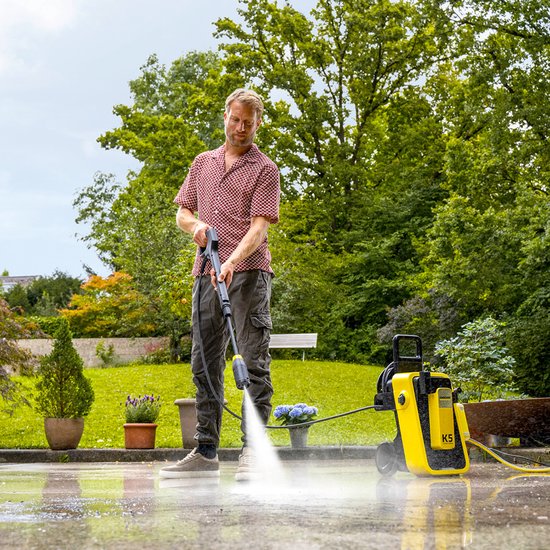 Kärcher K 5 Comfort Premium Home hogedrukreiniger - Inclusief T-racer T 5 oppervlaktereiniger - 145 bar - 500 l/u - 40 m²/u - Watergekoeld - Inclusief slanghaspel - 4-in1 Spuitlans - Voor zwaardere vervuiling op o.a. auto's, terrassen en paden van Merkloos	 — afbeelding 5