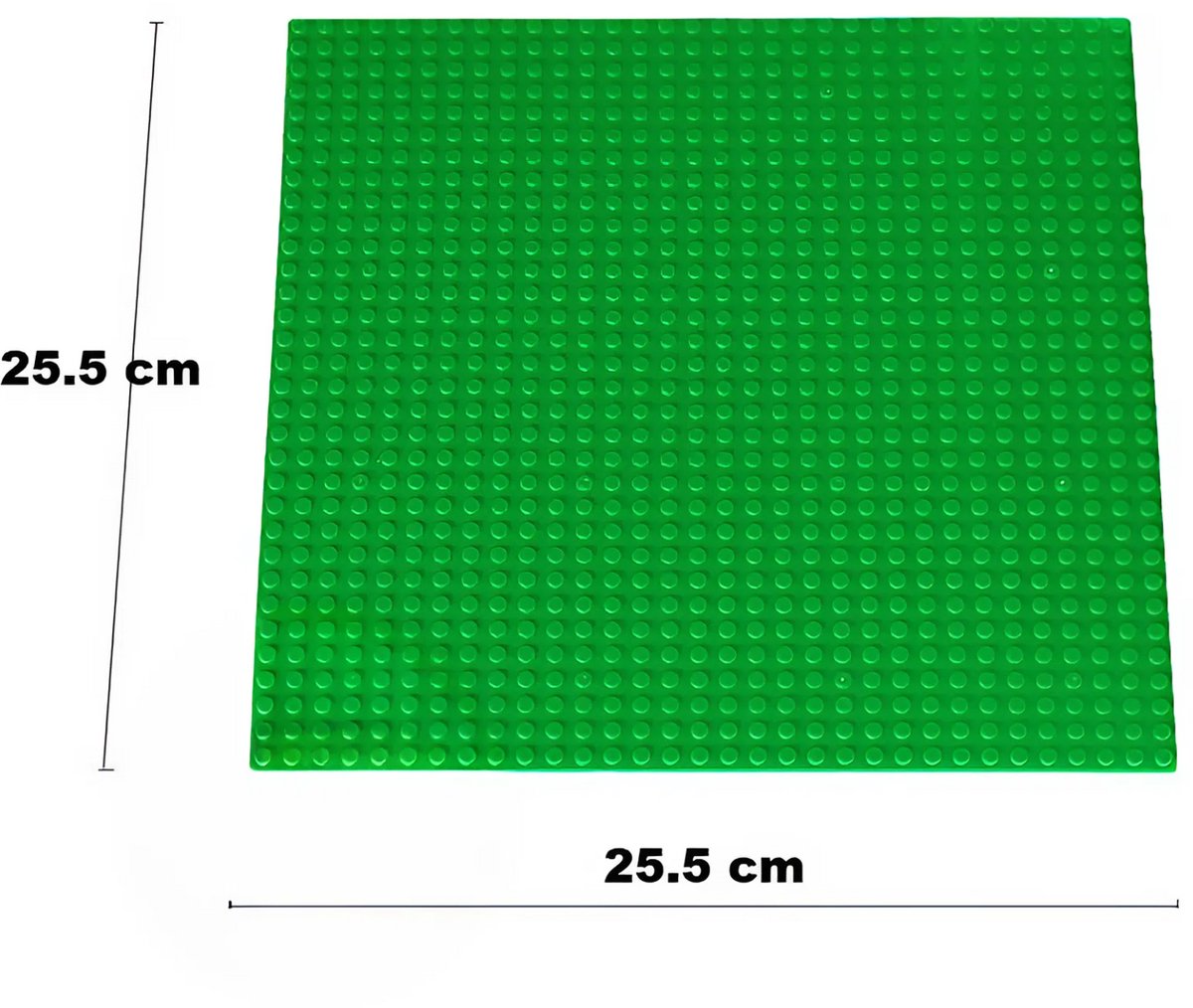 Uniblocks Classic bouwplaat Groen - 25,5 x 25,5 cm | City | combineer met Lego bouwplaten | grondplaten 32x32 noppen | wegen | wegplaat| stad | Geschikt voor LEGO bouwplaten bouwplaat wegplaat