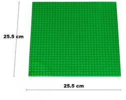 Uniblocks Classic bouwplaat Groen - 25,5 x 25,5 cm | City | combineer met Lego bouwplaten | grondplaten 32x32 noppen | wegen | wegplaat| stad | Geschikt voor LEGO bouwplaten bouwplaat wegplaat