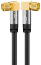 Coaxkabel | IEC  Coax  Male | IEC  Coax  Female | Vernikkeld | 90 DB 75 Ohm Dubbel Afgeschermd 1 50 M Rond Pvc Wit Label
