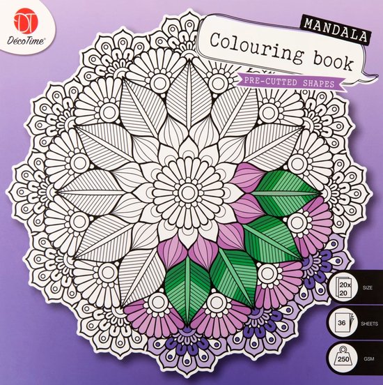 DécoTime Mandala Kleurboek voor volwassen – Paars – Kleurboek Mandala voor volwassenen