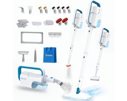 BOLLIT 20-in-1 Stoomreiniger 1550W Lichtgewicht – Steam Cleaner – Handstomer – Kledingstomer – Handstoomreiniger – Tapijtreiniger – Dieptereiniging voor Vloeren, Tegels, Badkamer, Ramen & Textiel – Zetelreiniger – Vlekkenreiniger – 120°C