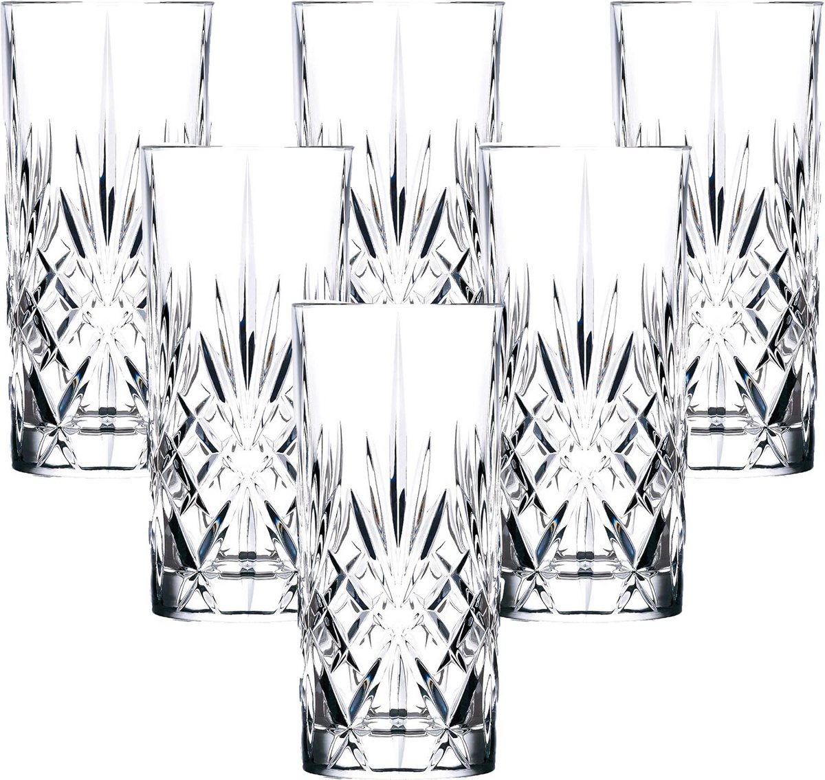 Set van 6 Kristallen Waterglazen Hoge Kwaliteit