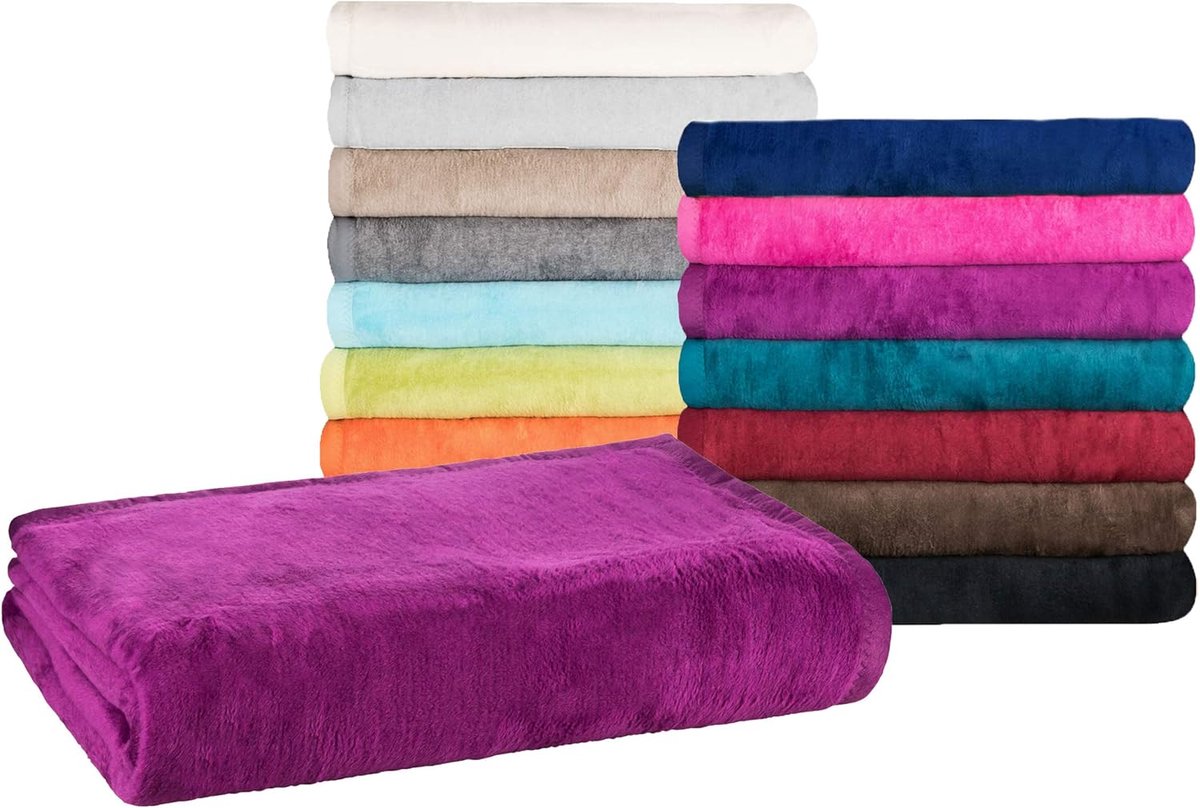 Wollen Deken 220x240 cm Oversized – Luxe Katoenmix Knuffeldeken voor Bank & Bed – Warm, Ad