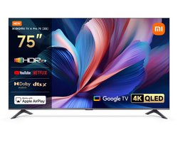Xiaomi TV A Pro 2026 Smart TV – 75 Inch – 4K QLED HDR10+ - 2026 - Google TV - Dolby Audio & DTS:X - Google Assistant spraakbediening - HDMI 2.1 - CI+ slot - Google Cast
